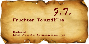 Fruchter Tonuzóba névjegykártya